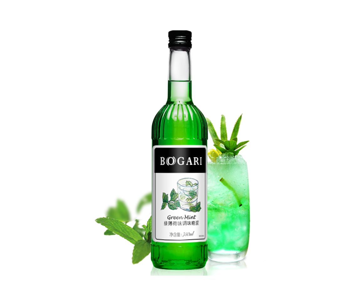 Best Green Mint Syrup for cocktails, mocktails, coffee and bubble teas