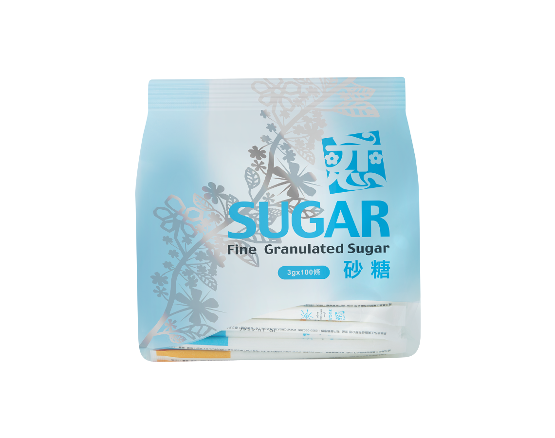 Easy to carry single serve granulated sugar packets 3g