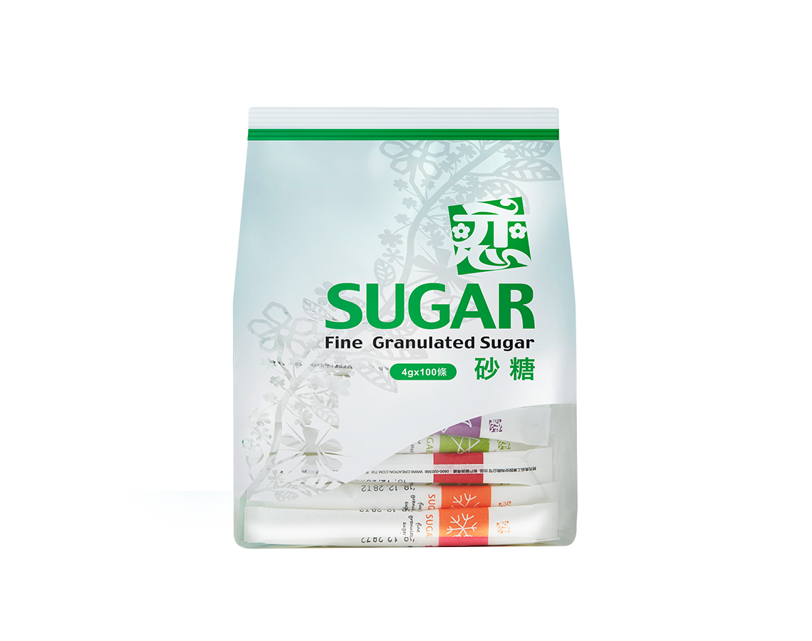Easy to carry single serve granulated sugar packets 4g