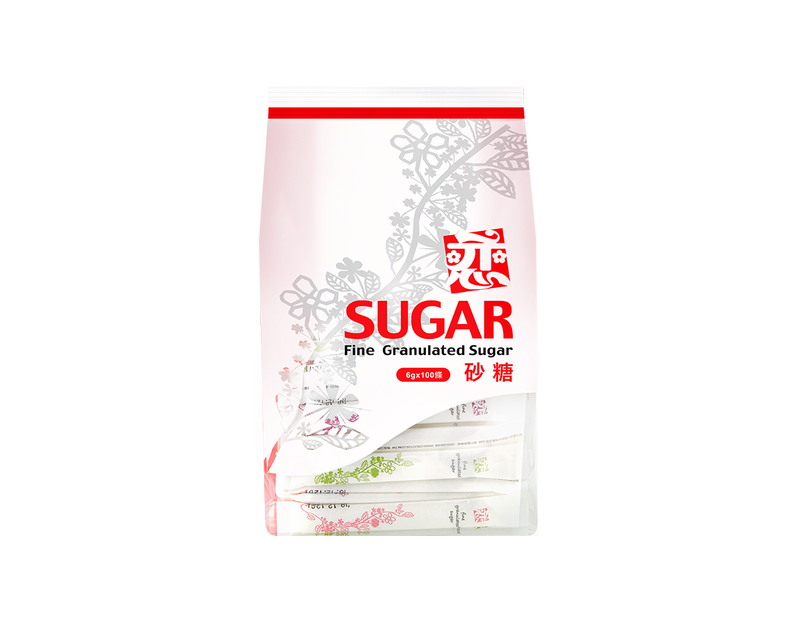 Easy to carry single serve granulated sugar packets
